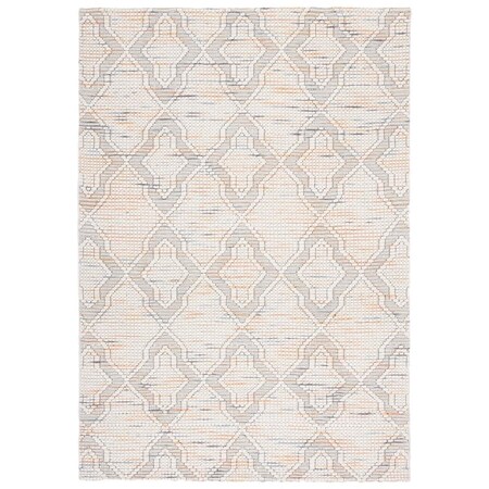 Safavieh 4 x 6 ft. Marbella Contemporary Rectangle Hand Loomed Rug Ivory & Orange MRB903P-4